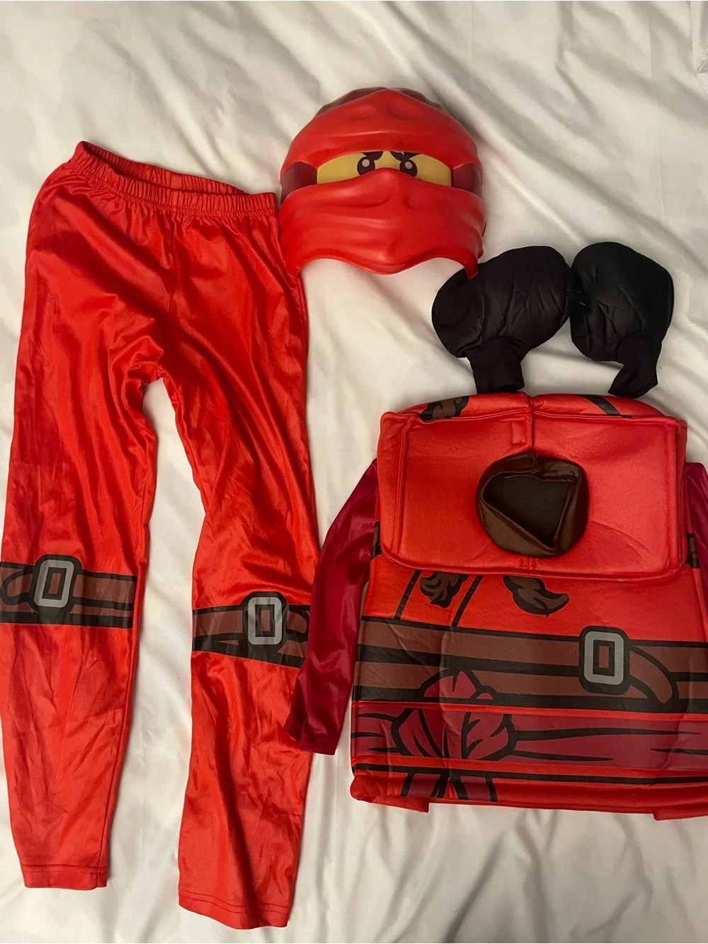 Lego Ninjago Kai Red and Black Kids Superhero Costume 7-8 M